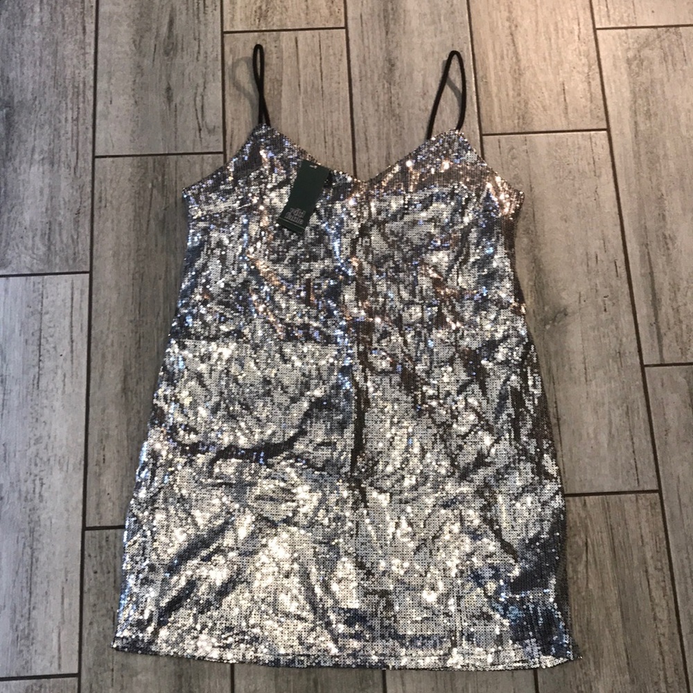 Wild fable sequins Silver dress M